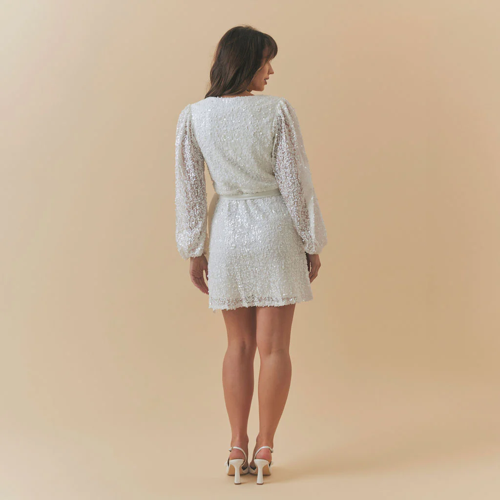 Aubrey Embellished Wrap Dress - Image 4