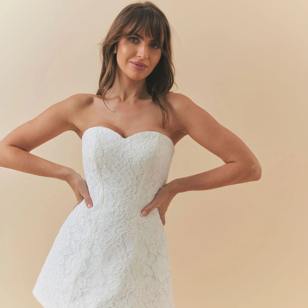 Ciara Lace Corset Mini Dress - PL38 - Image 3